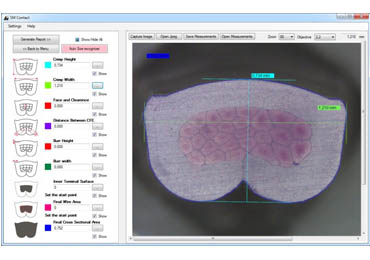 Viso  PC measurement software for splice micro-section analysis